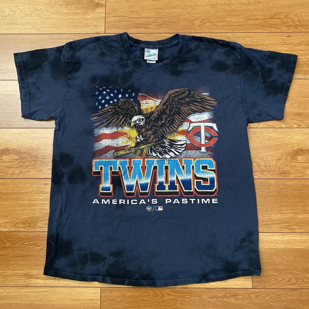 MLB Minessota Twins Shirt Tie Dye 47 Vintage Tubular Large